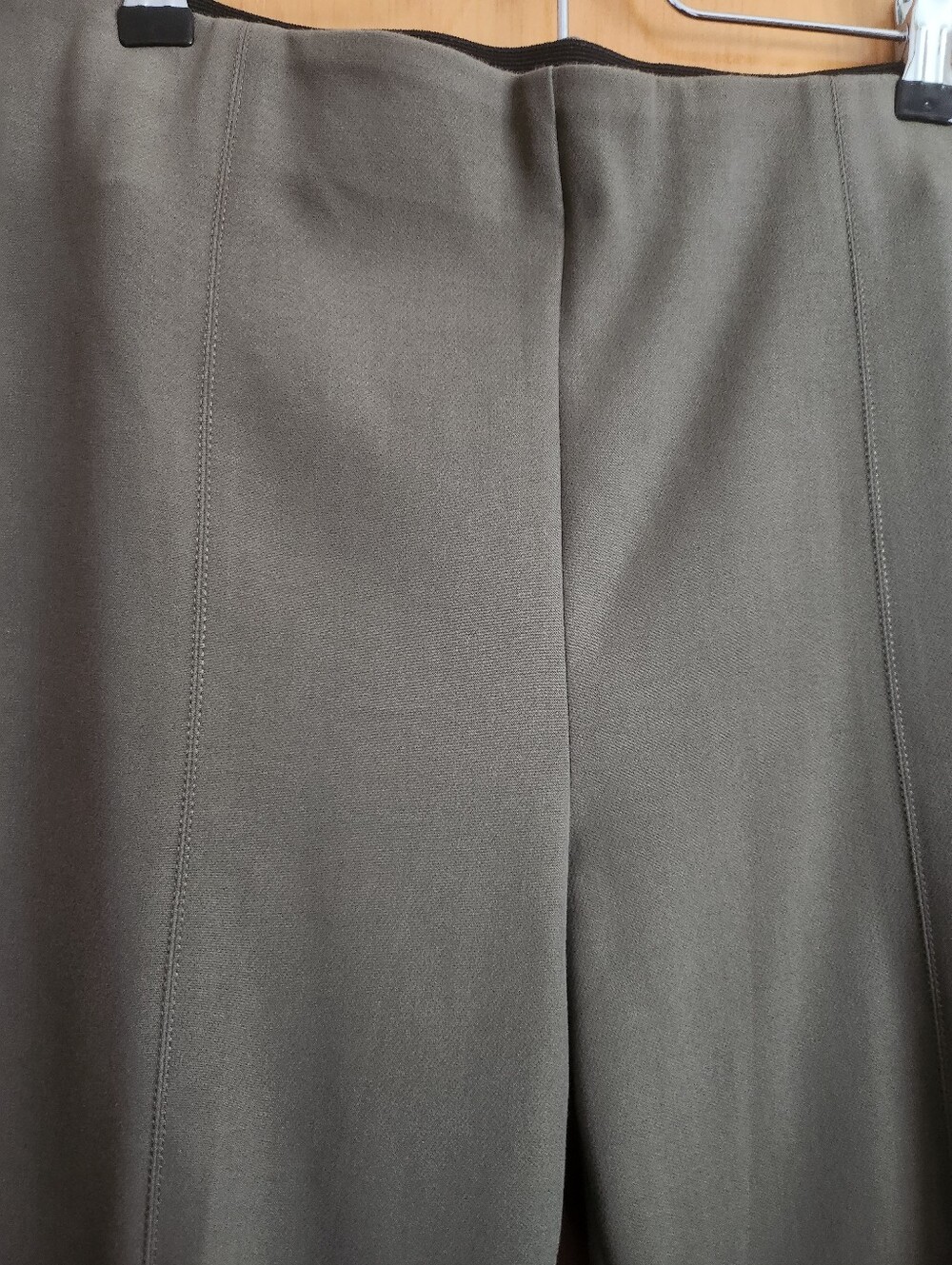 Talbots Portland Pants Slim Leg Cotton Blend Olive Green Size 12 - Picture 3 of 14